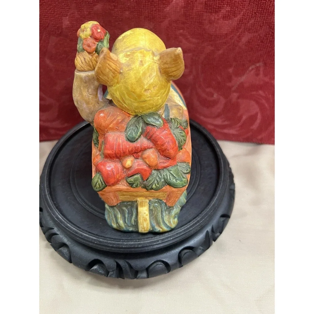 Vintage Ceramic Coin Bank Rabbit In Boat‎ (1217)